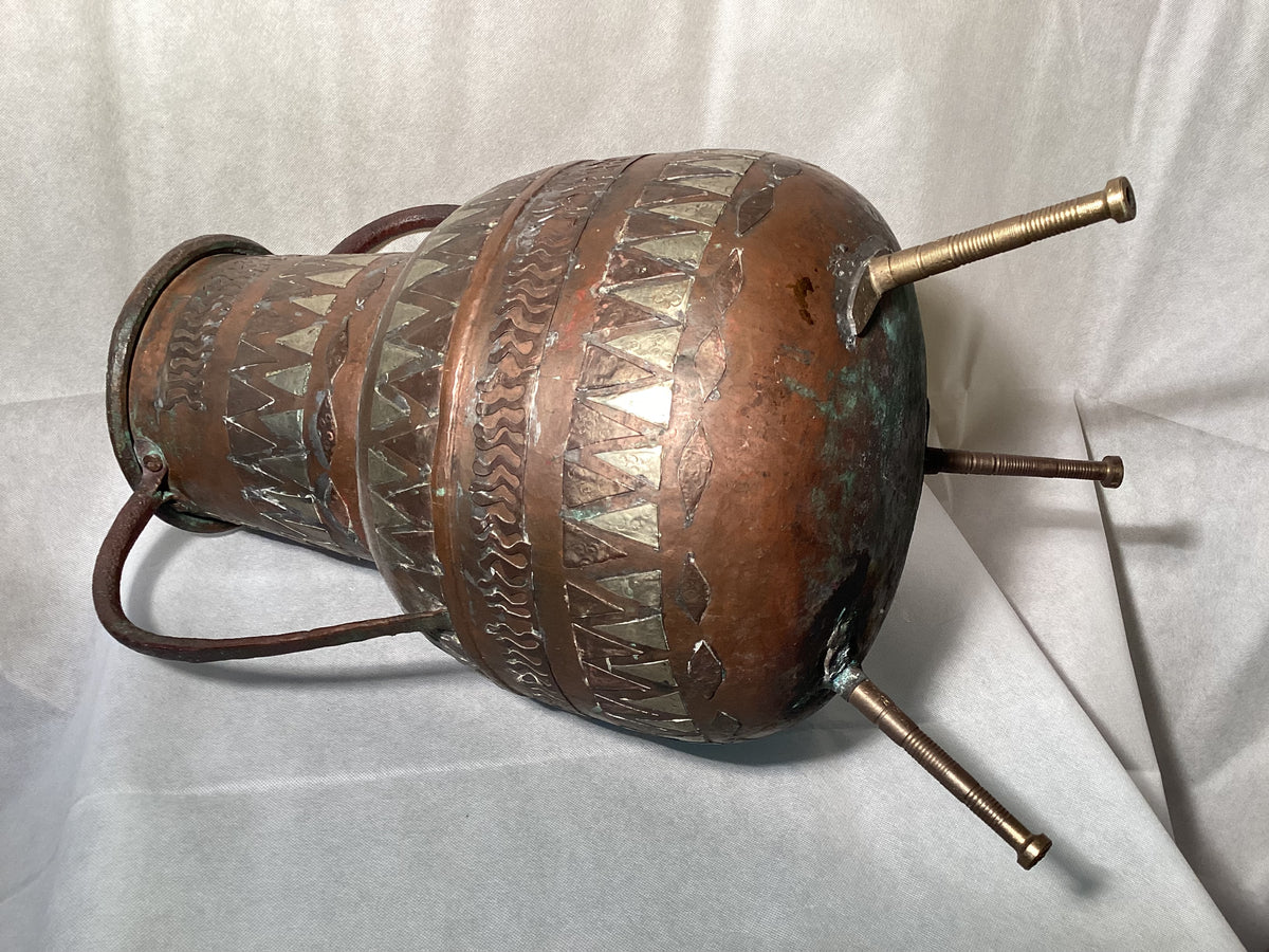 Large copper vessel as a floor vase, 58 cm