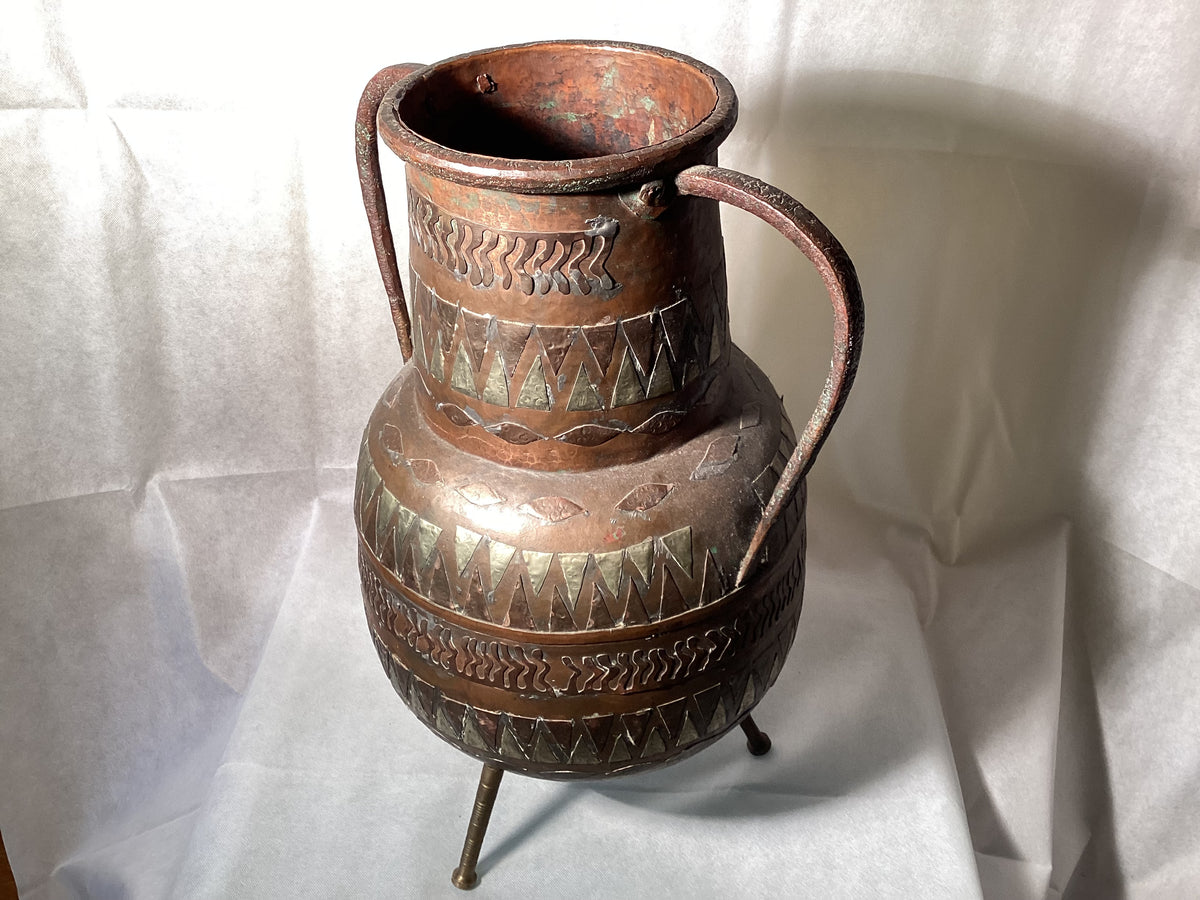 Large copper vessel as a floor vase, 58 cm