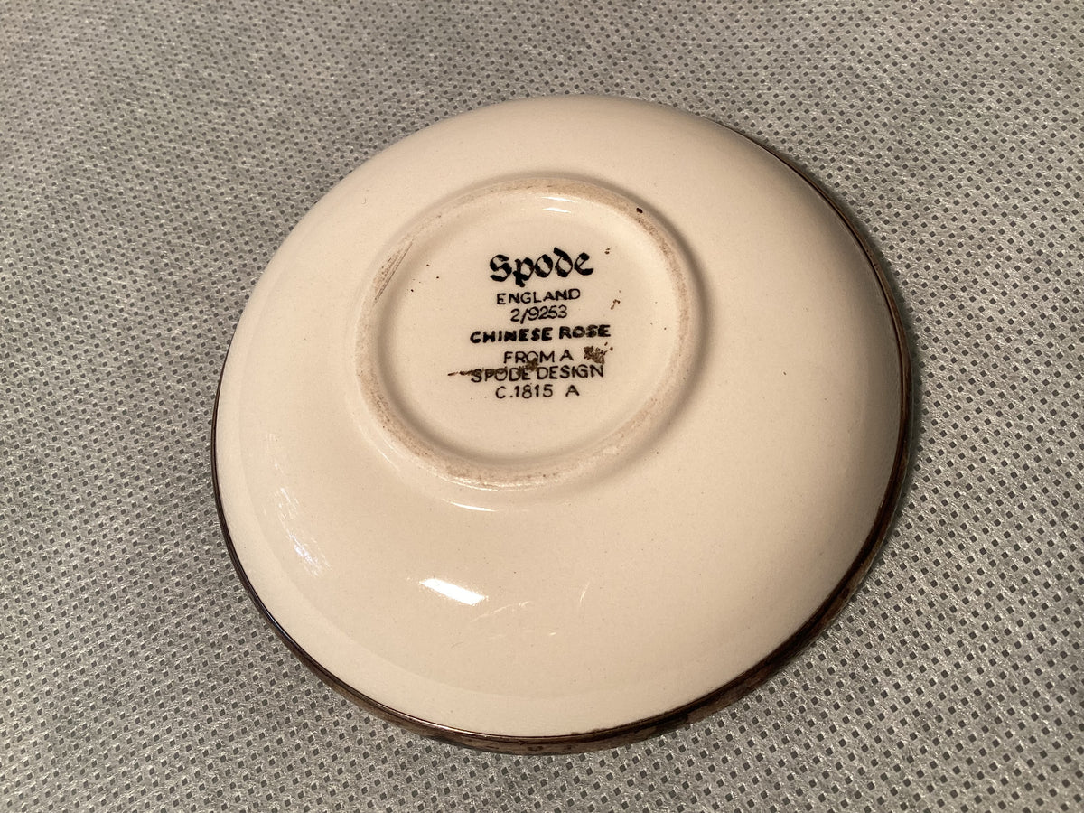 Ciotolina in argento 925, Spode «Chinese Rose», Inghilterra