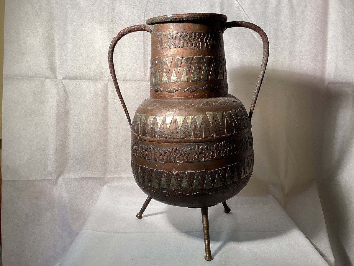 Large copper vessel as a floor vase, 58 cm