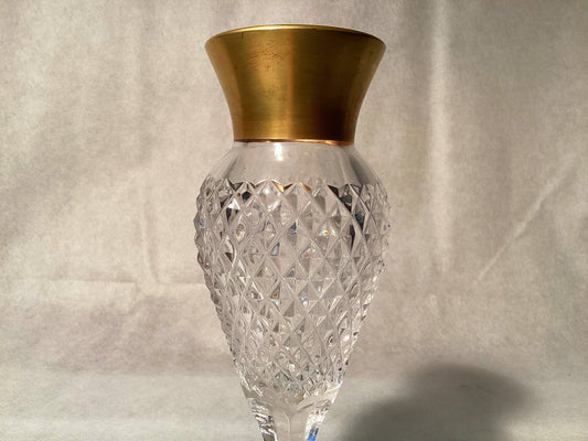 Bleikristall Vintage Vase mit Goldrand, Kristallvase hochwertig – weitere Ansicht