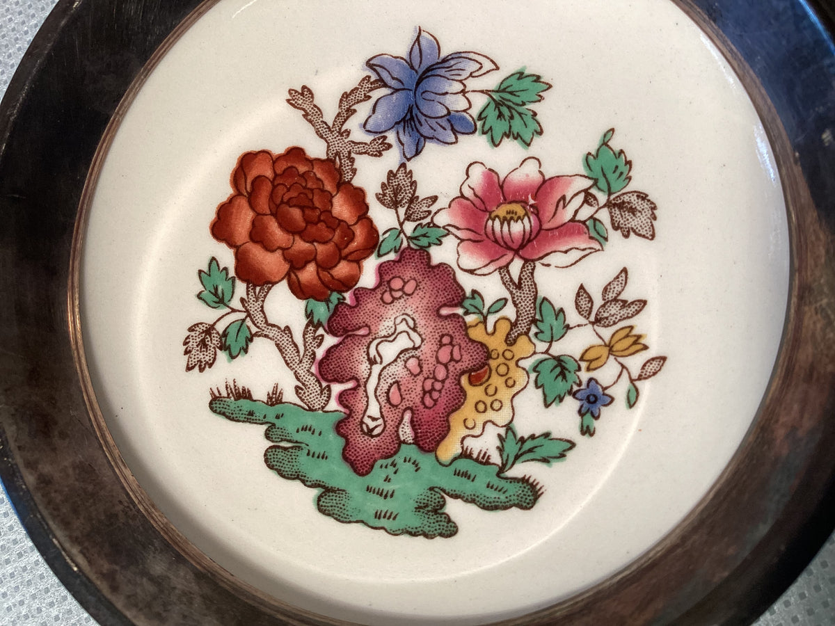 Ciotolina in argento 925, Spode «Chinese Rose», Inghilterra