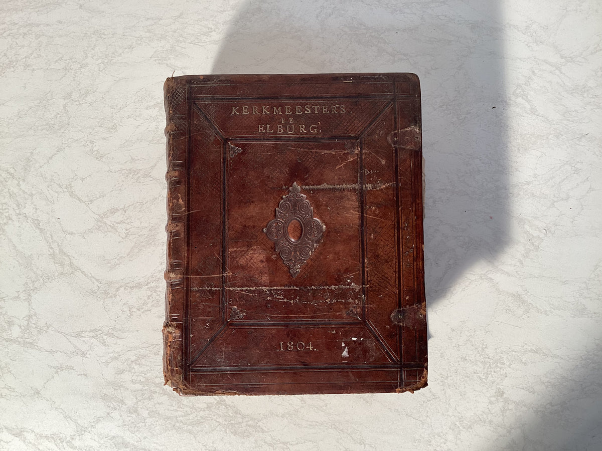 Bible de 1804 avec l’inscription « Kerkmeesters te Elburg »