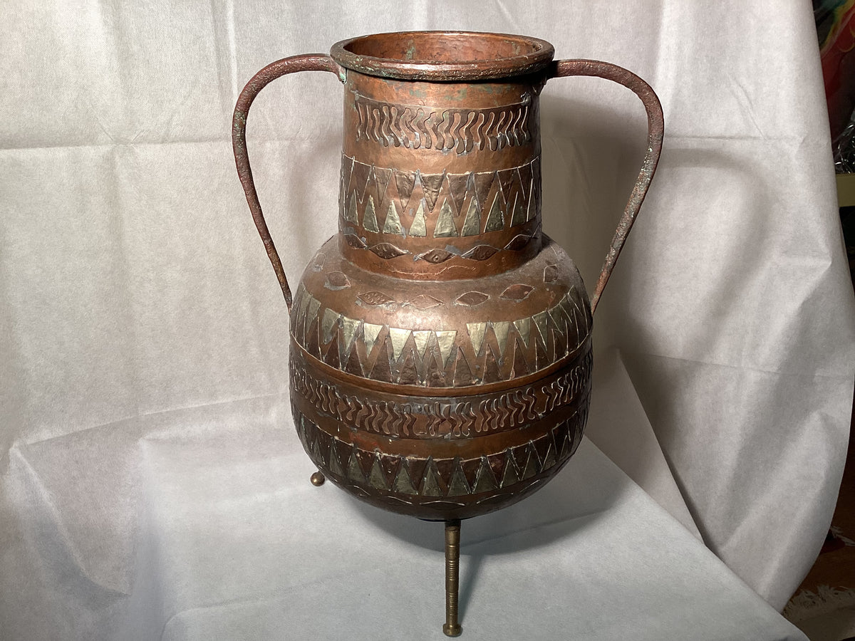 Large copper vessel as a floor vase, 58 cm