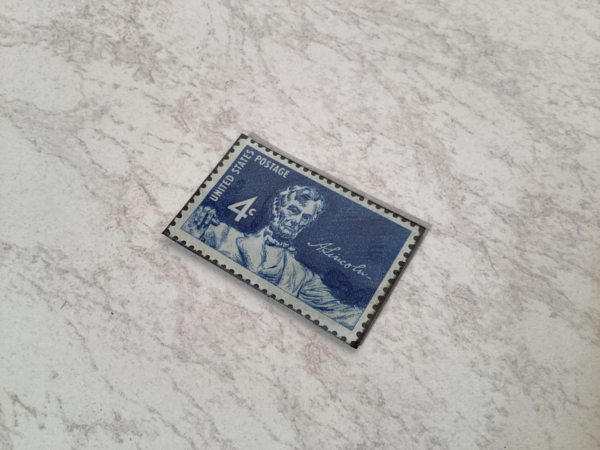 Abraham-Lincoln-Briefmarke, USA, ungestempelt – Detailansicht