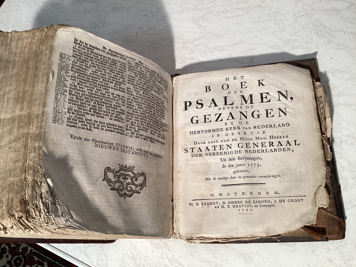 Bible de 1804 avec l’inscription « Kerkmeesters te Elburg »