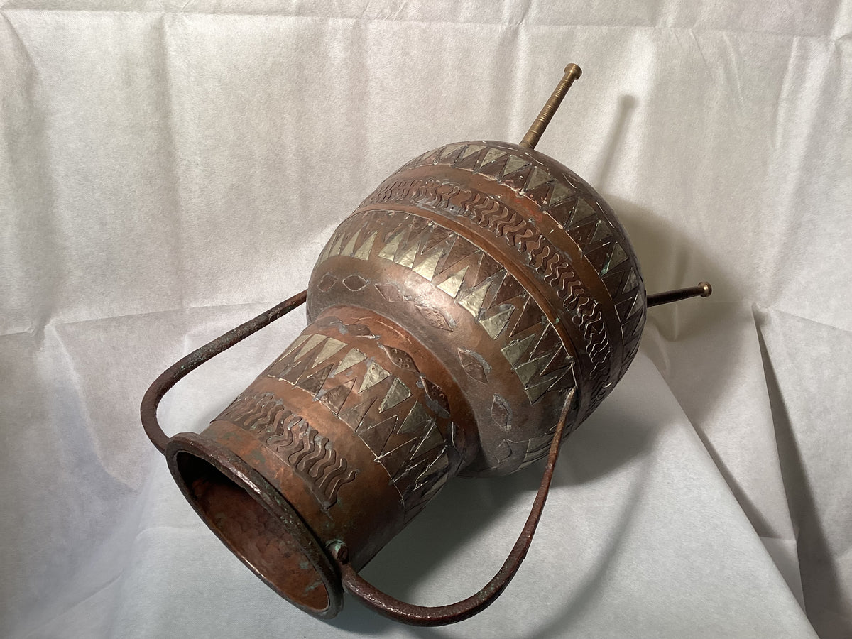 Large copper vessel as a floor vase, 58 cm