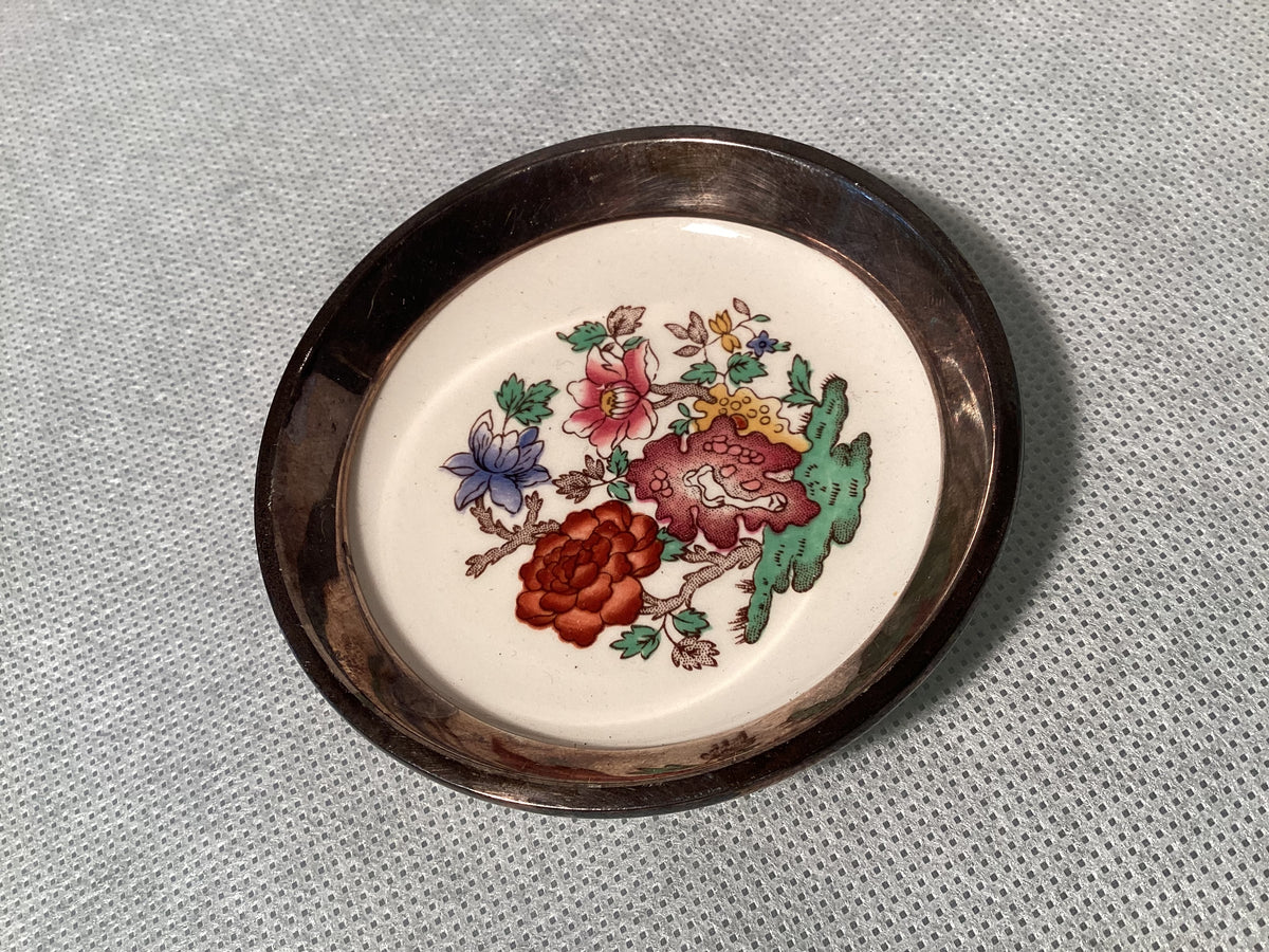 Ciotolina in argento 925, Spode «Chinese Rose», Inghilterra