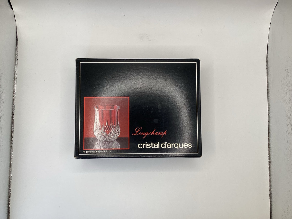 6 likoerglazen Cristal d’Arques Longchamp, loodkristal, 6 cl, originele verpakking