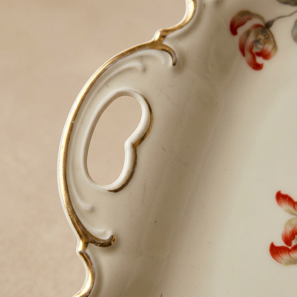 Detailaufnahme von Griff und Goldrand