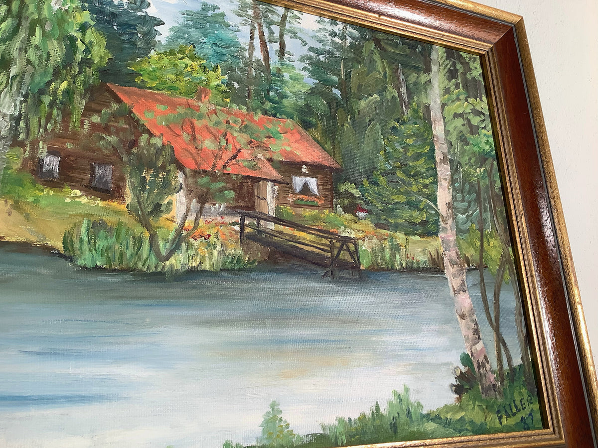 Felix Faller, quadro incorniciato, datato 1887, 70 x 50 cm
