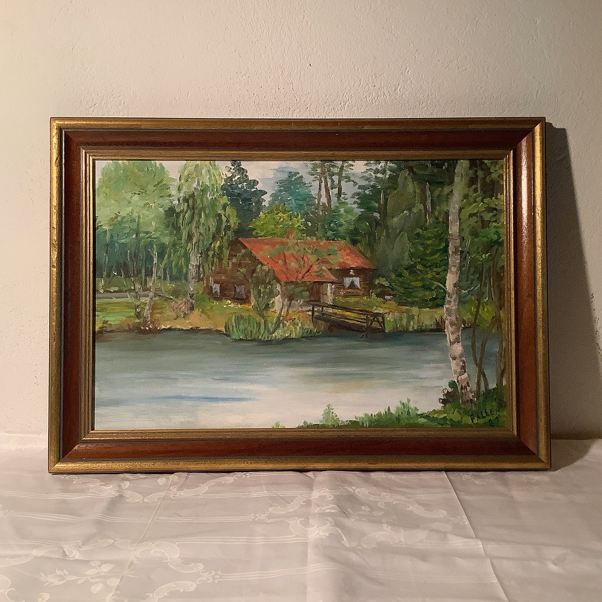 Felix Faller, quadro incorniciato, datato 1887, 70 x 50 cm