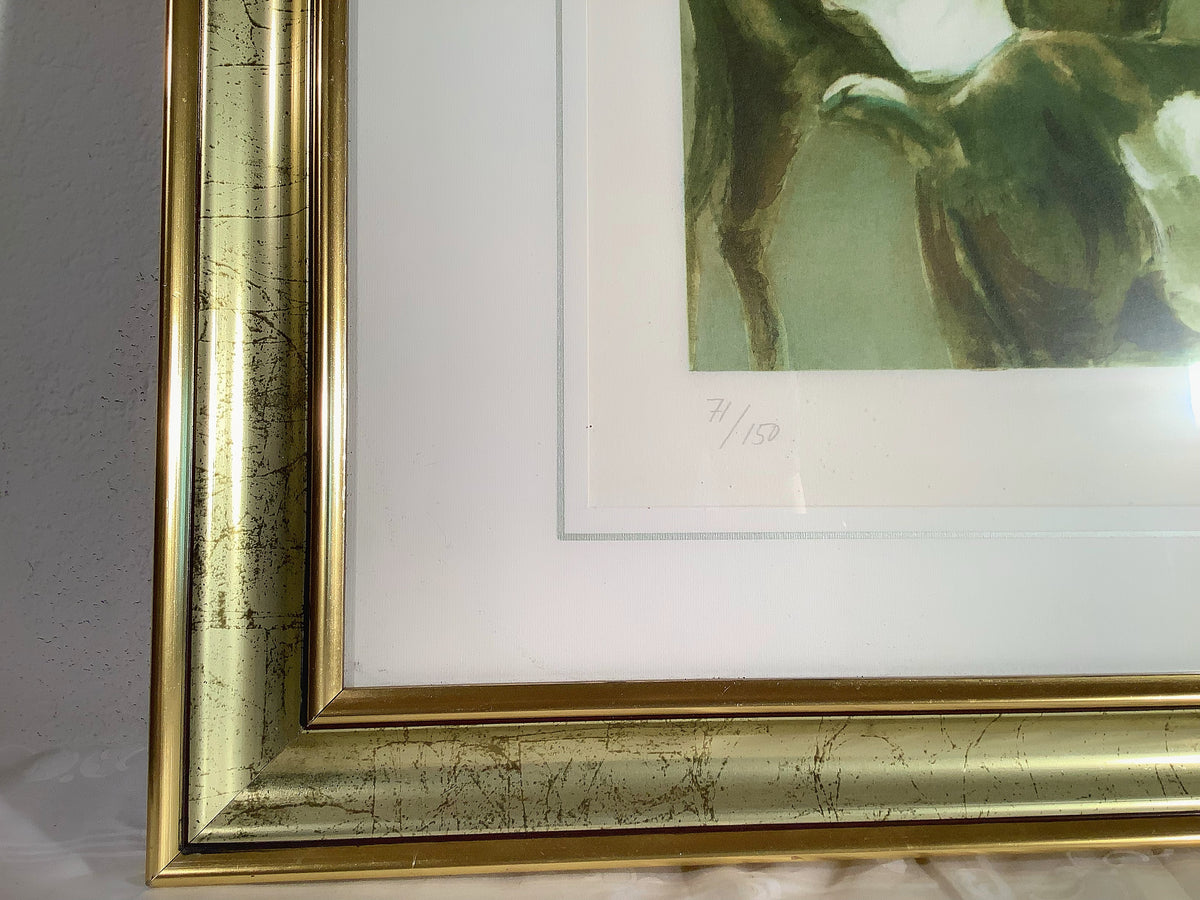 Teófilo Galán Ulla, Twee geiten, ingelijst, 80 x 66 cm