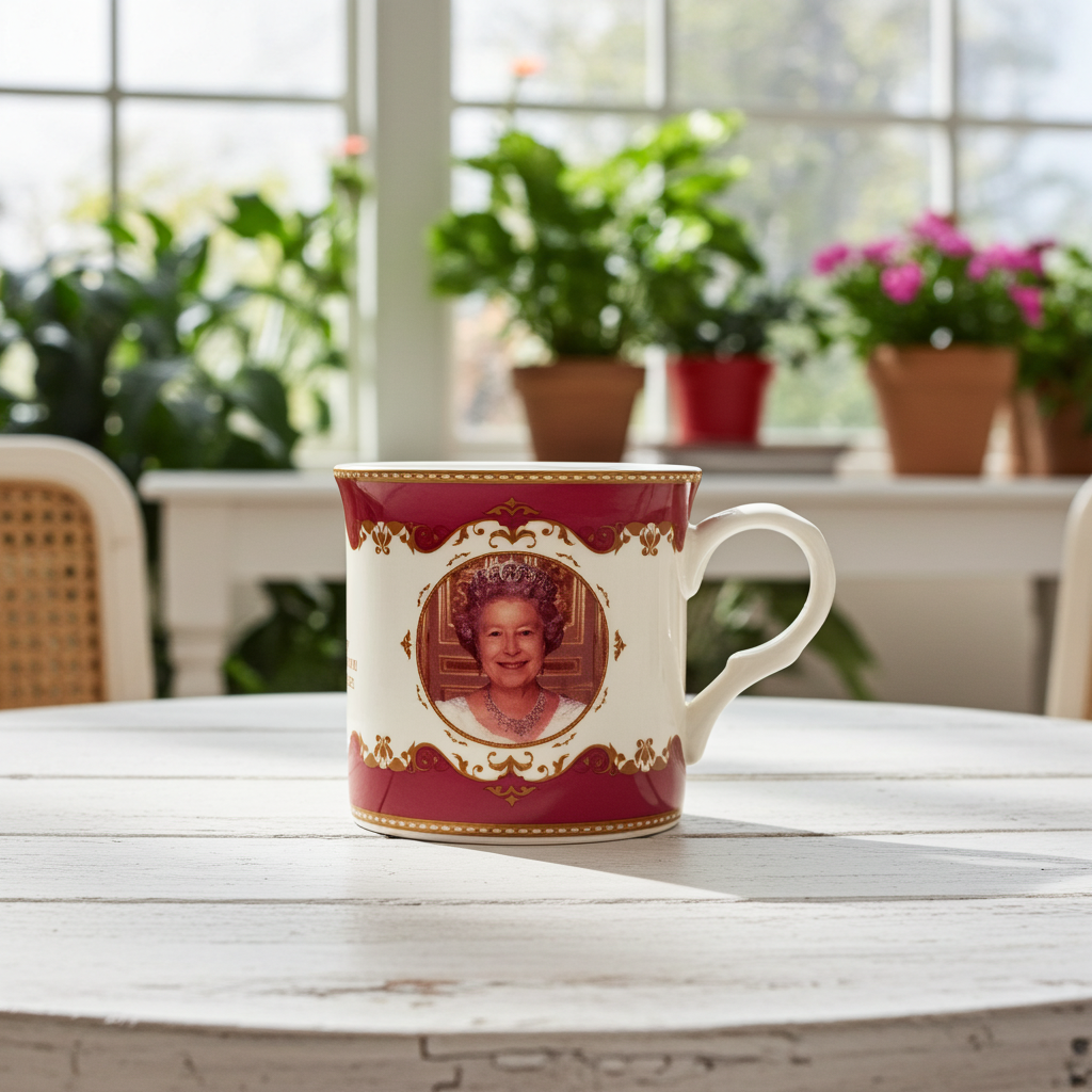 Tasse de collection Reine Elizabeth, porcelaine Fine Bone