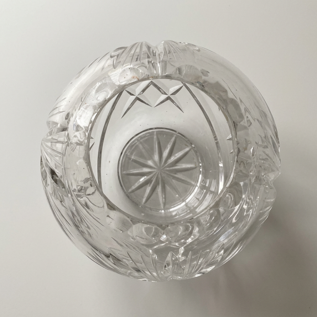 Vaso in cristallo di piombo, 14 cm, vintage