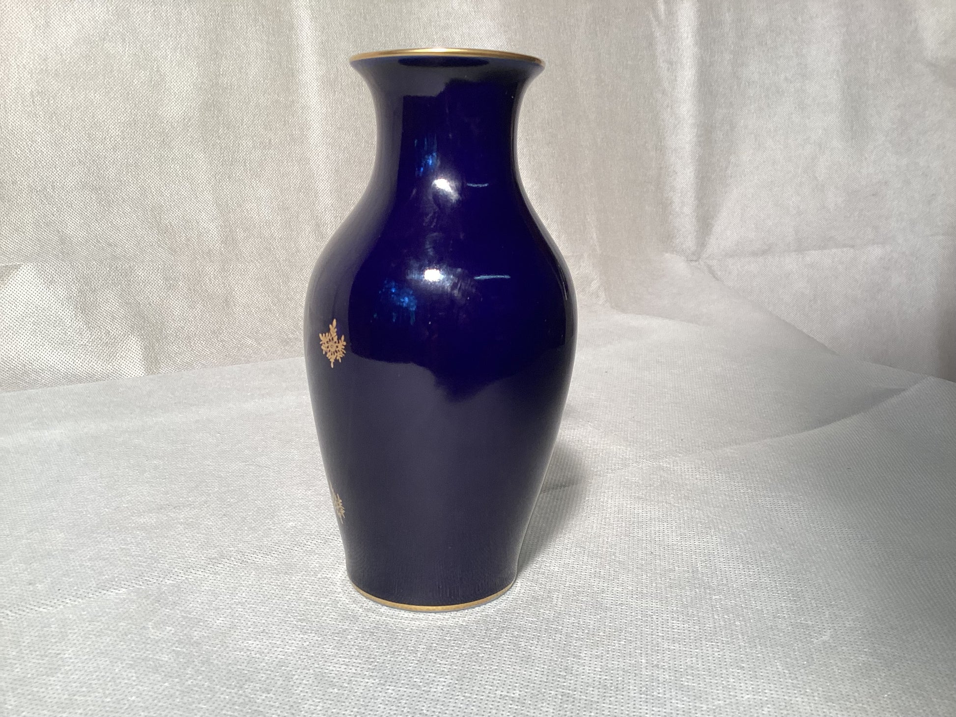 Linder Handarbeit Vase Cobalt Blau – Deutsches Porzellan Vintage – weitere Ansicht