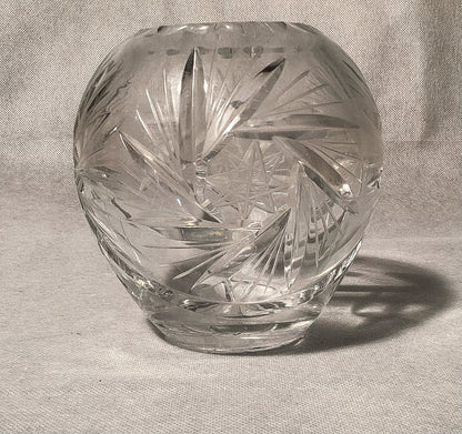 Alte Bleikristall-Vase, 14 cm, Vintage