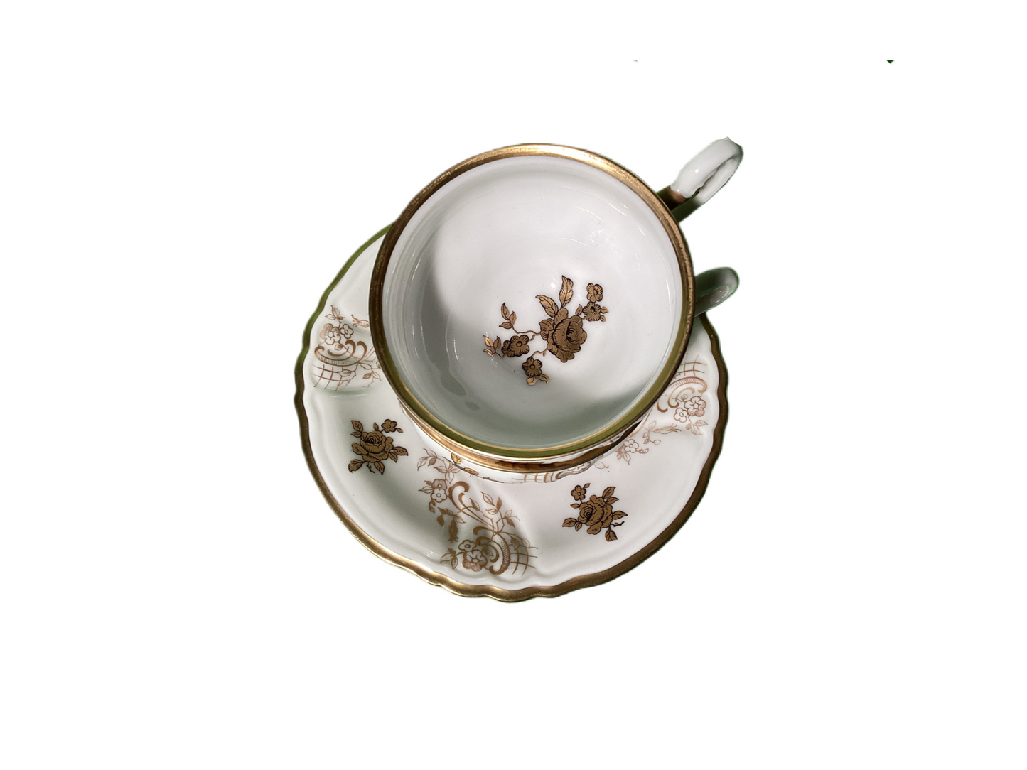 Weimar Porzellan Mokkaservice für 2 – Vintage Kaffeeservice mit Schale – Detailansicht 1