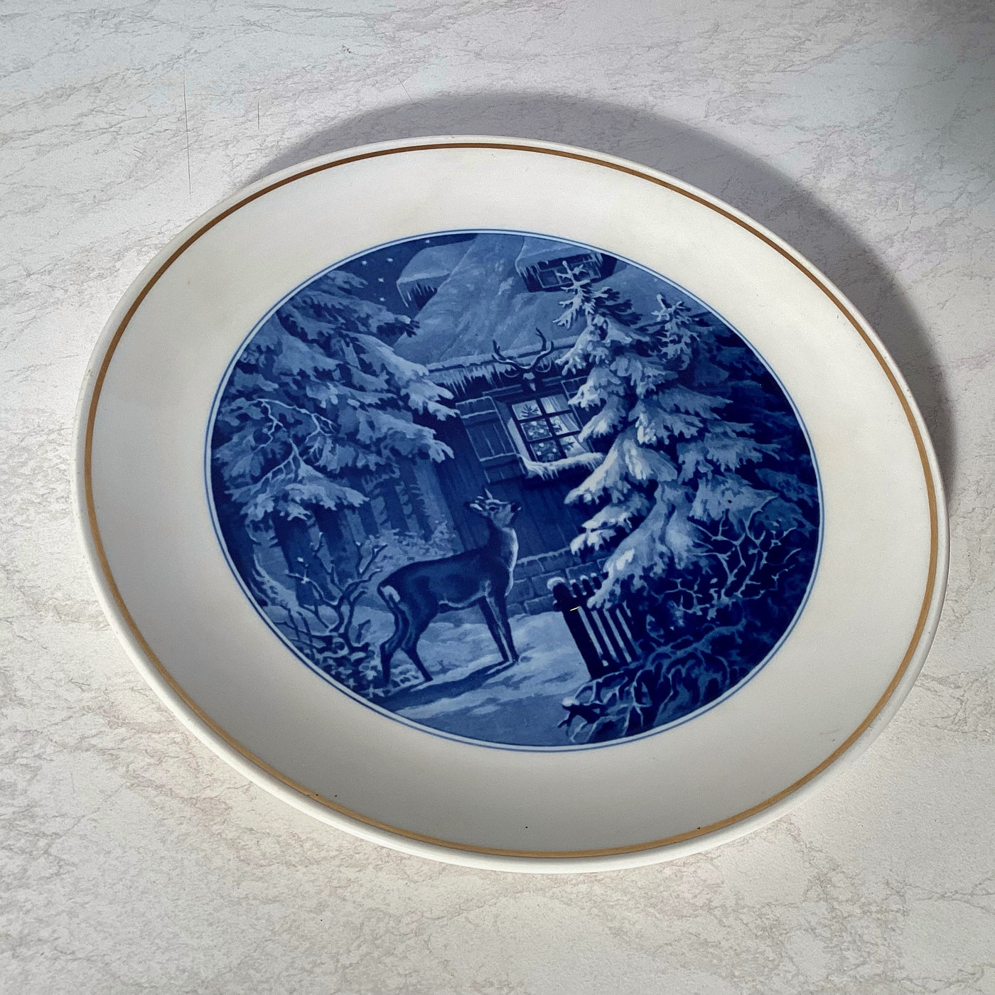 Großer Meissen Teller aus Porzellan, Blau  - Sammelteller, Sammelporzellan Vintage