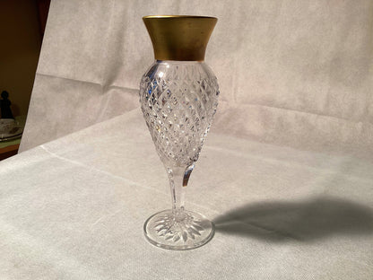 Bleikristall-Vase mit Goldrand – Detailansicht