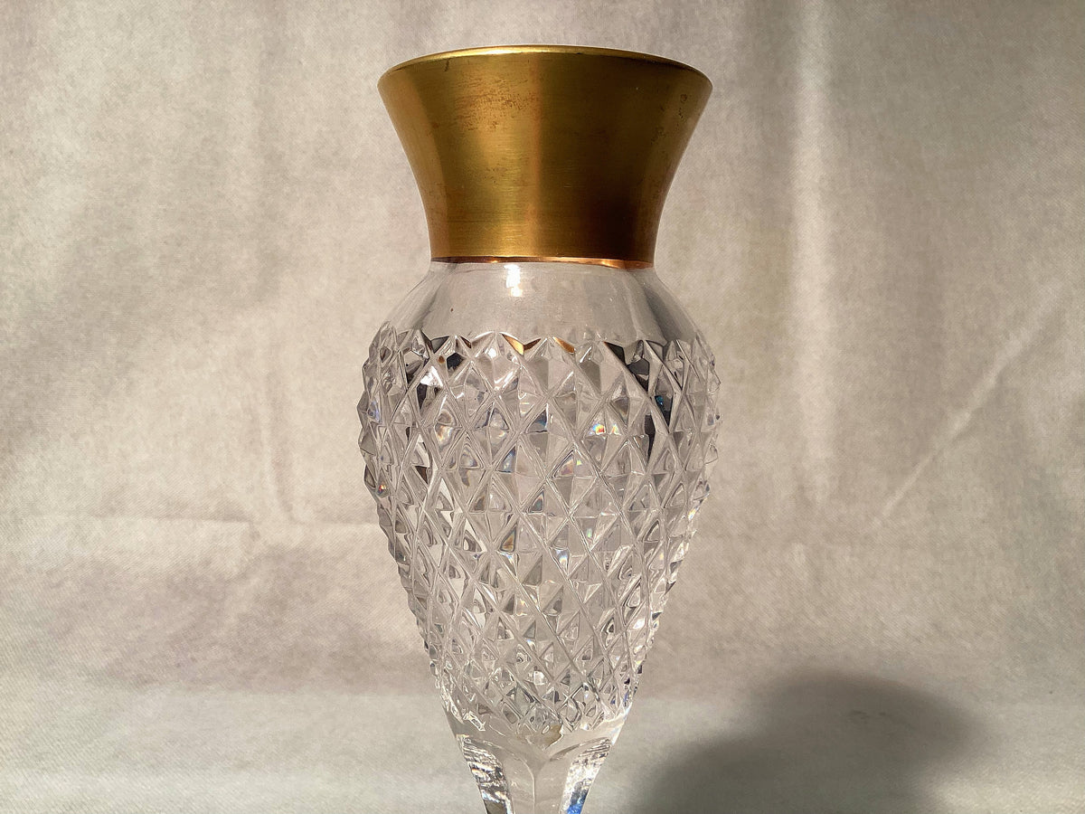 Bleikristall-Vase mit Goldrand – weitere Ansicht