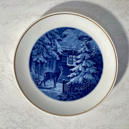 Großer Meissen Teller aus Porzellan, Blau - Sammelteller, Sammelporzellan Vintage – Detailansicht 3