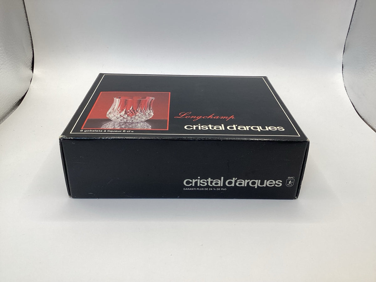 6 likoerglazen Cristal d’Arques Longchamp, loodkristal, 6 cl, originele verpakking