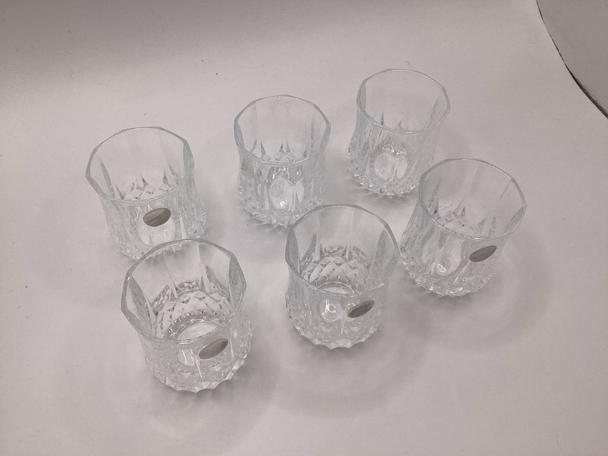 6 likoerglazen Cristal d’Arques Longchamp, loodkristal, 6 cl, originele verpakking