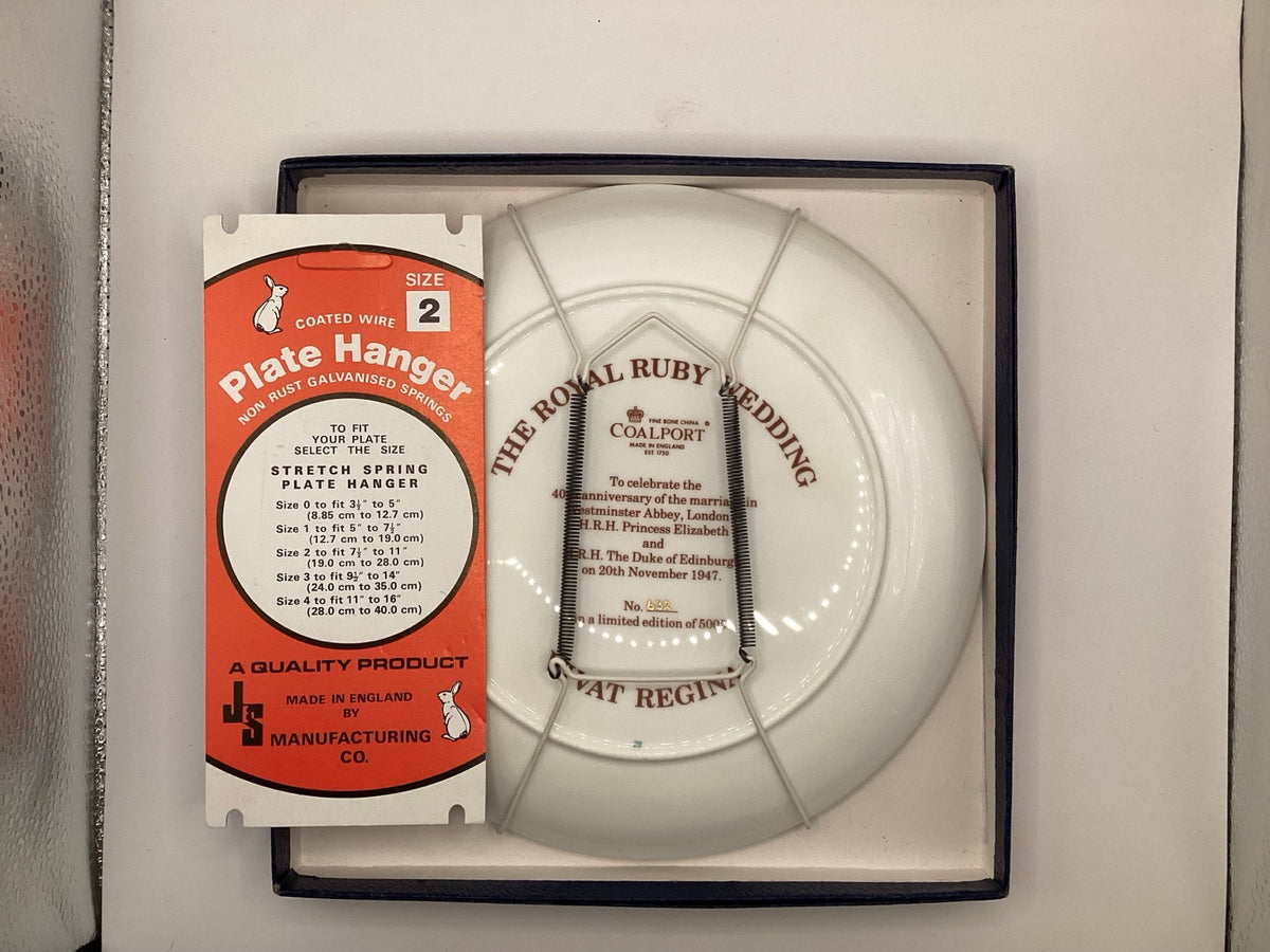 Assiette murale Coalport Reine Elizabeth II & Prince Philip, 1987, n° 632/5000