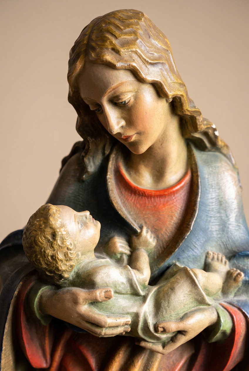 Detailaufnahme von Madonna und Kind