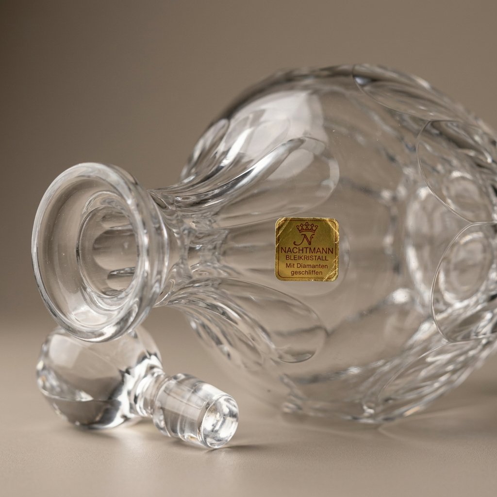 Nachtmann karaas van loodkristal met slijpsel, vintage