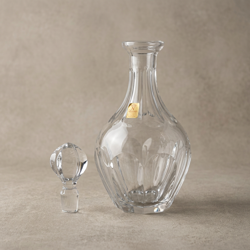 Nachtmann karaas van loodkristal met slijpsel, vintage