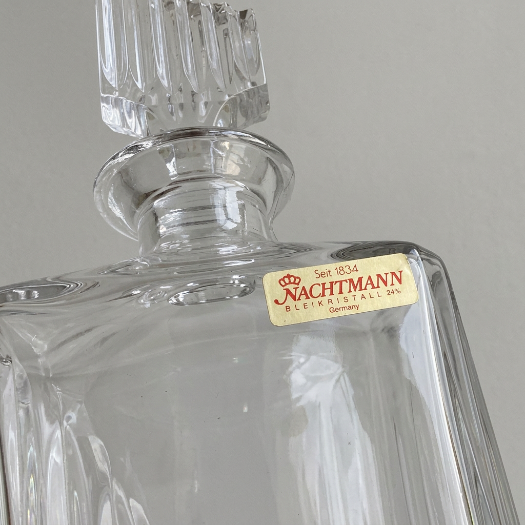 Nachtmann Whiskey Decanter, Solid Lead Crystal, Vintage