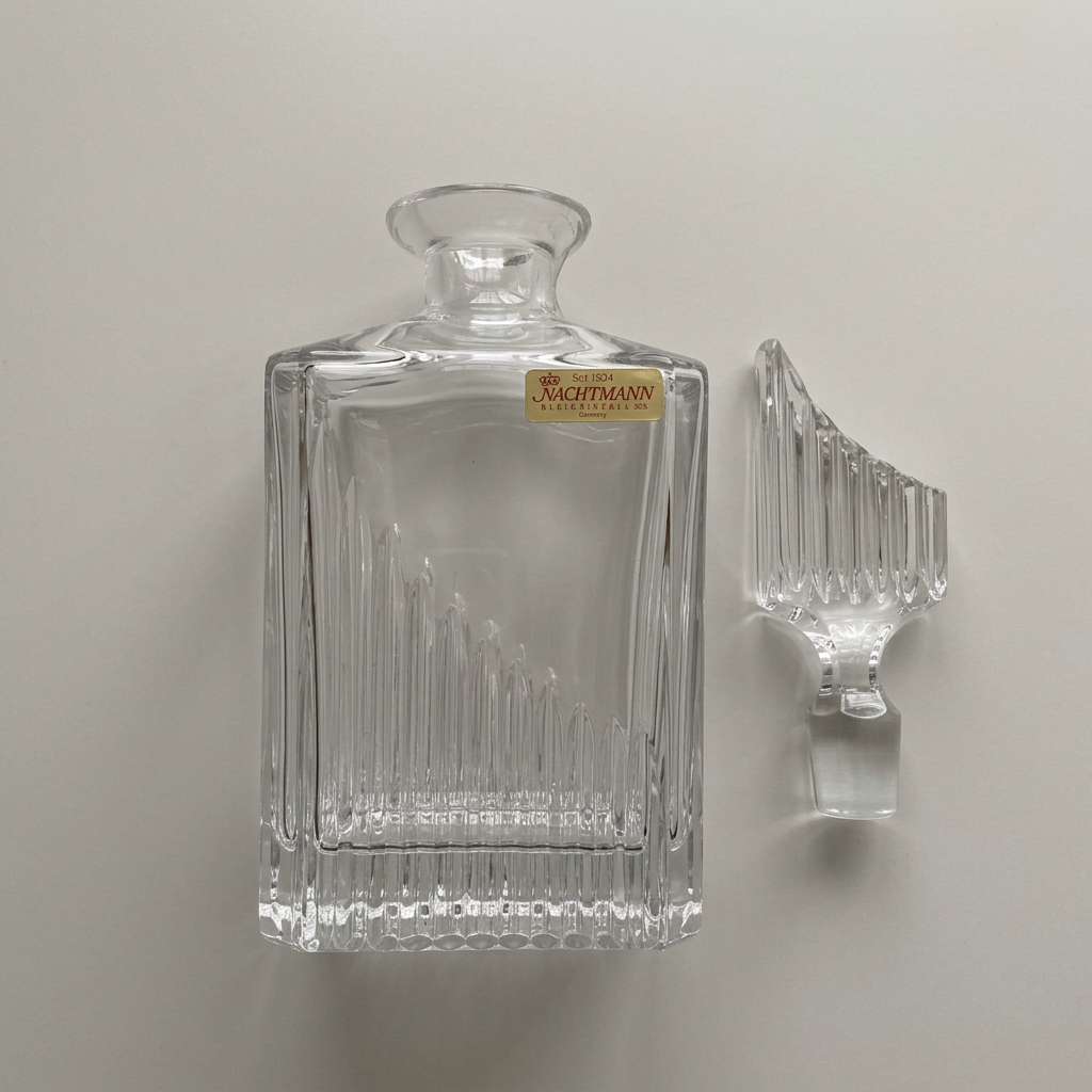 Nachtmann Whiskey Decanter, Solid Lead Crystal, Vintage