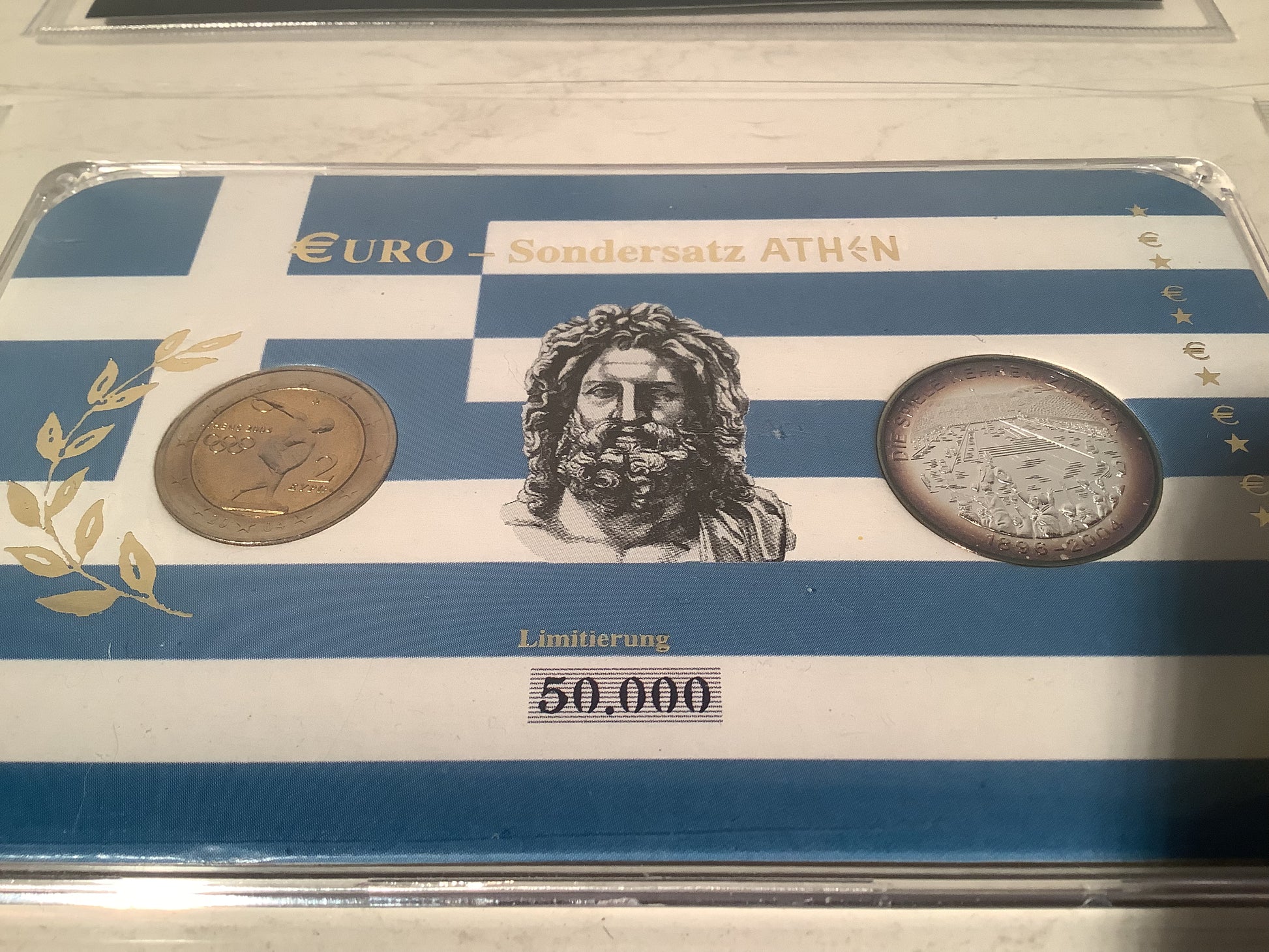 Europäische Münzsammlung - 2€ Münzen, Holzkasten – Detailansicht 5