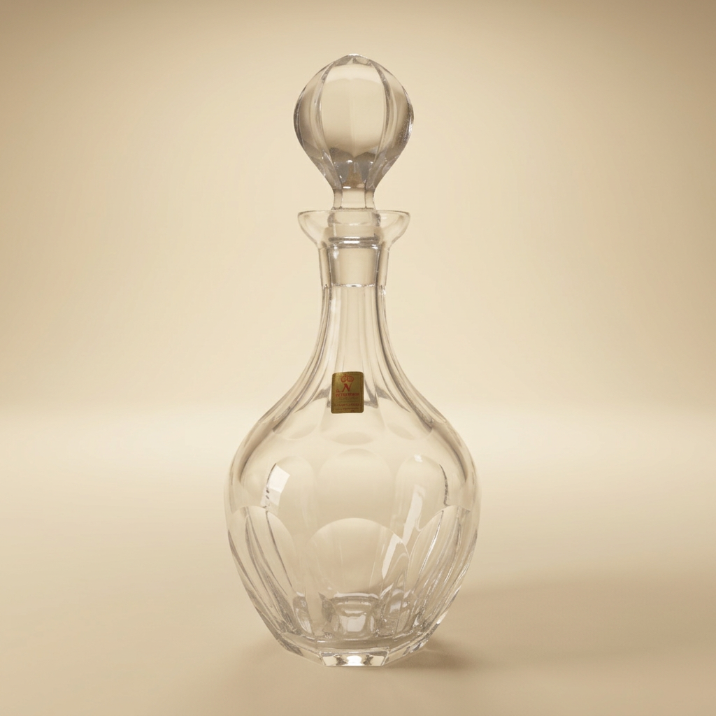 Nachtmann karaas van loodkristal met slijpsel, vintage