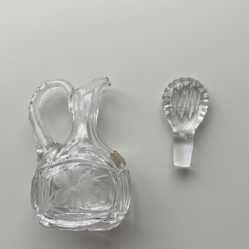 Small lead crystal liqueur carafe, 19 cm