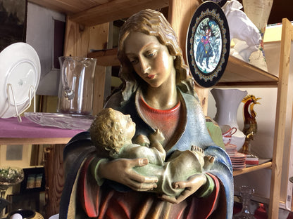Madonna mit Jesuskind, Detailansicht von Gesicht und Oberkörper