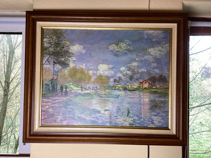 Gerahmte Claude-Monet-Reproduktion Île de la Grande Jatte, vollständige Vorderansicht