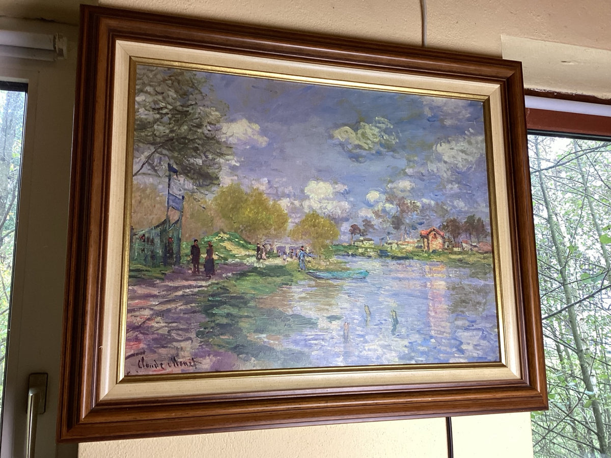 Claude Monet “Île de la Grande Jatte” – framed reproduction, 81 × 65 cm