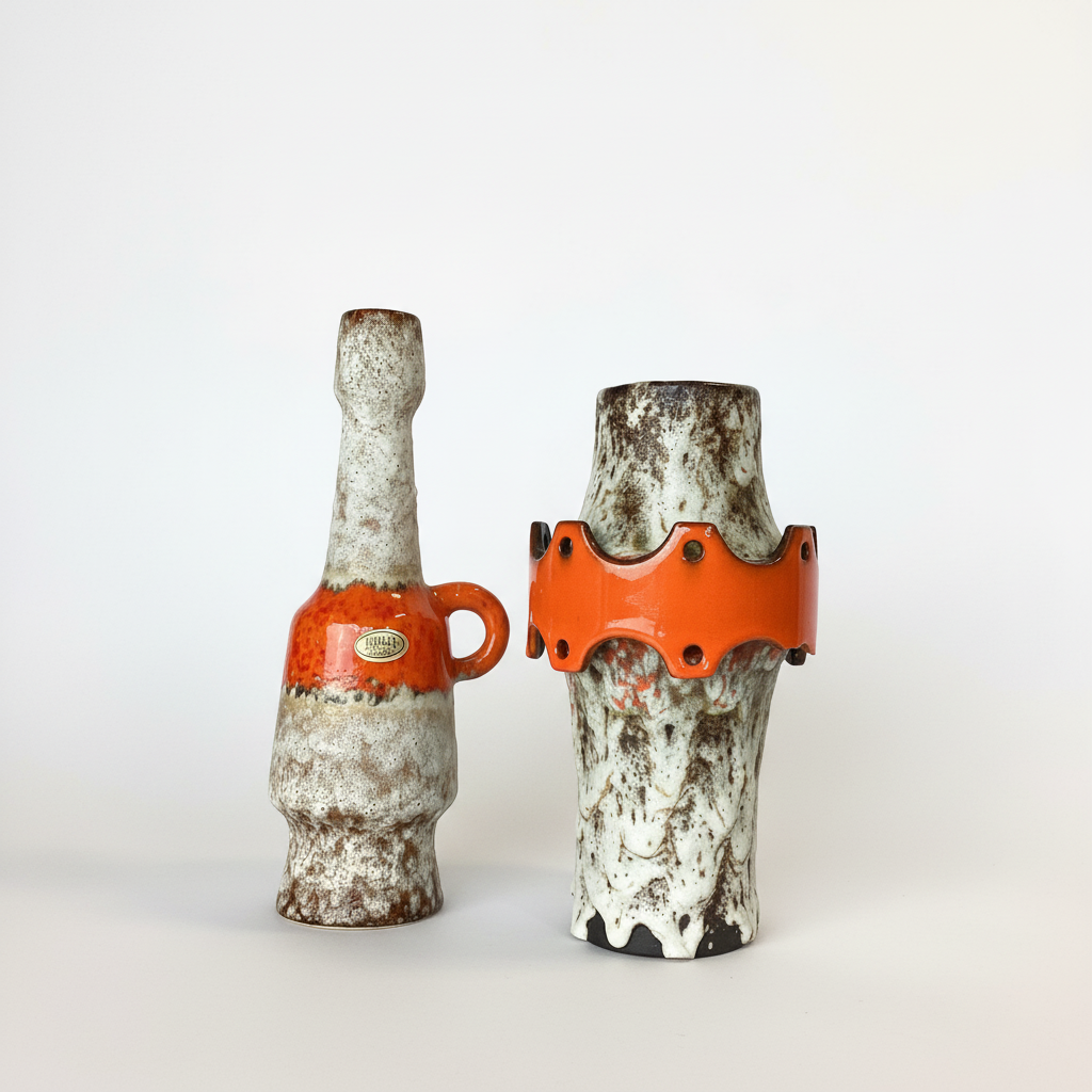 Jopeko Keramikvase, Fat Lava, Orange – Detailansicht